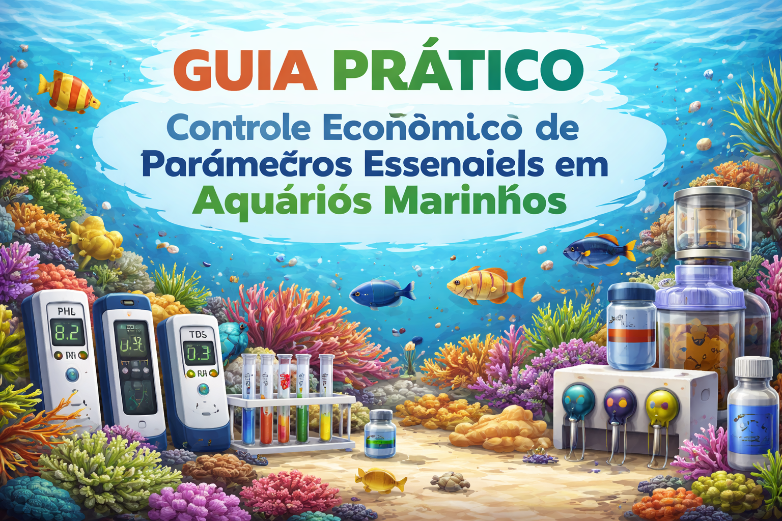 Guia Prático: Controle Econômico de Parâmetros Essenciais em Aquários Marinhos