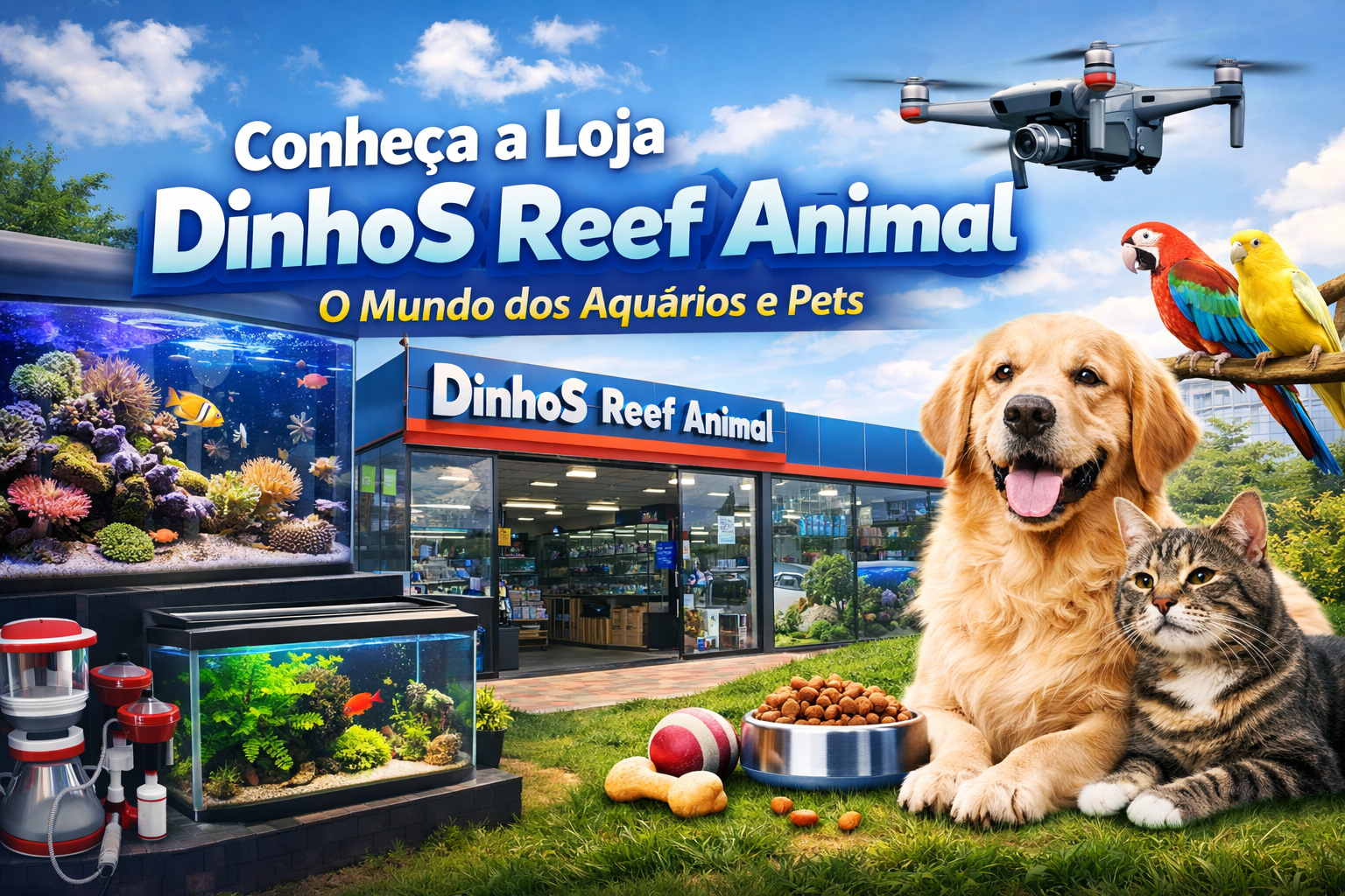 Conheça a Loja DinhoS Reef Animal – O Mundo dos Aquários e Pets