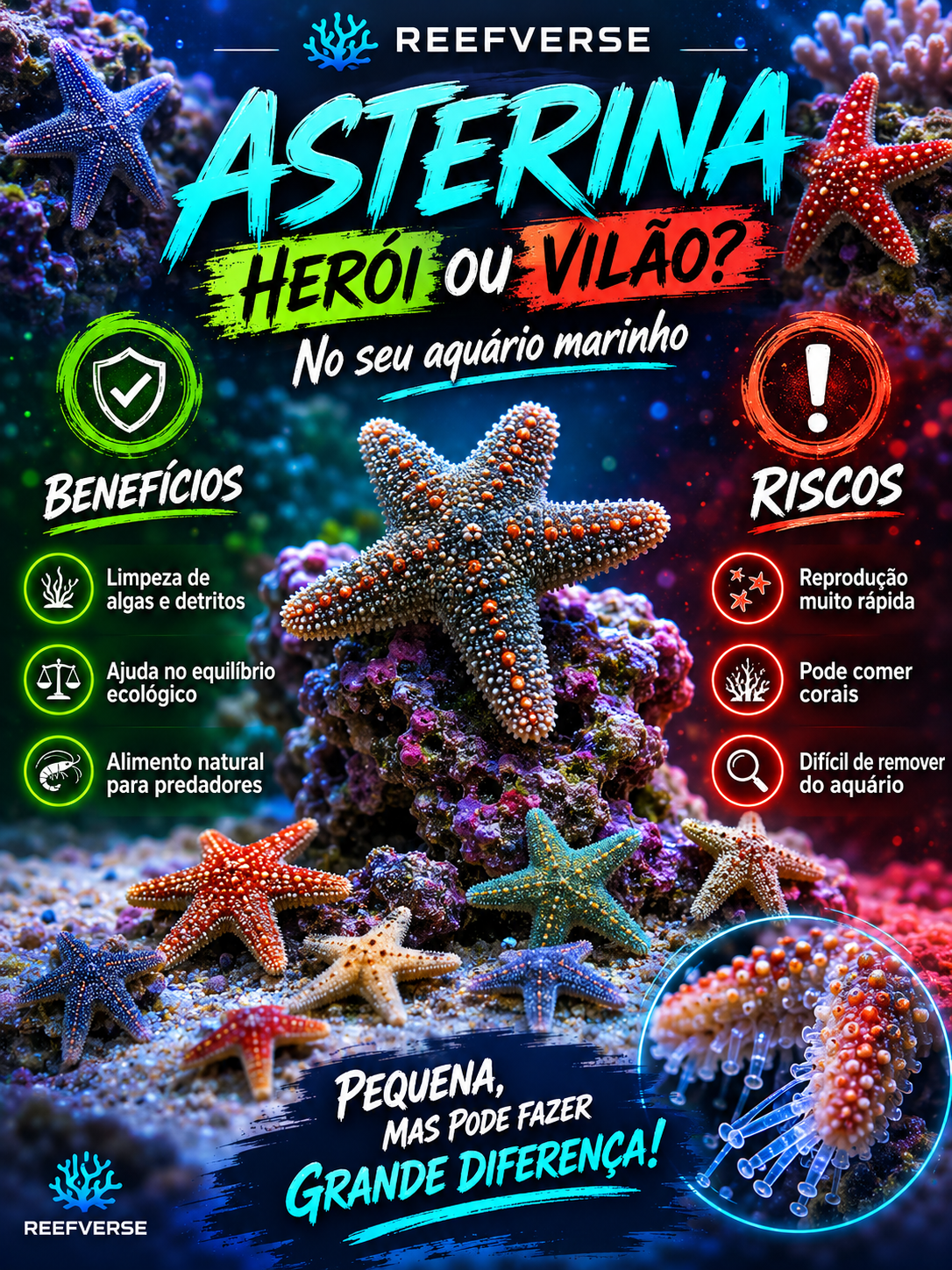 Asterina: Héroi ou Vilão para os Aquários Marinhos?